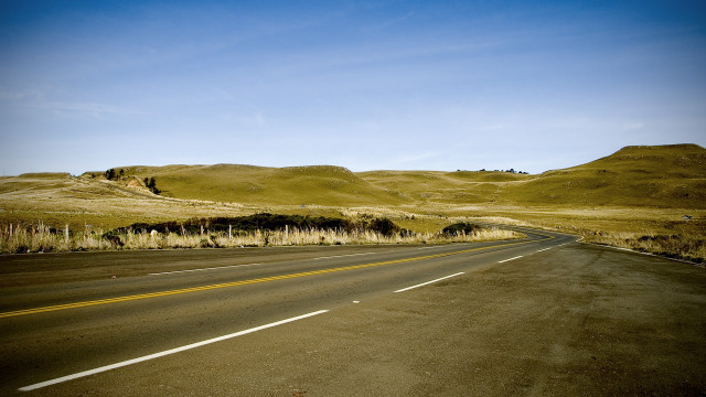 Desolate road hill blue sky #3 free wallpaper for desktop - medium preview image