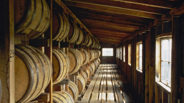 Wooden barrels room tilt shift free wallpaper for desktop - medium preview image