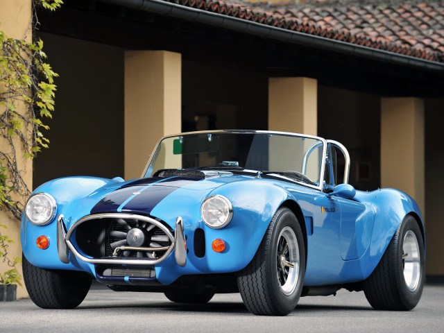 Blue sports car cobra puzzle free wallpaper for desktop - medium preview image