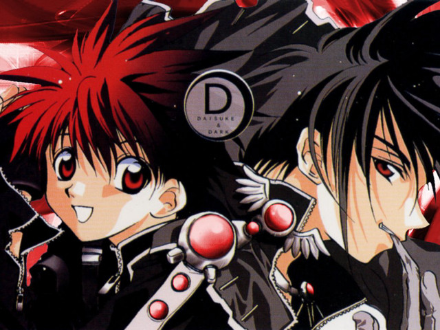 Anime redblack hair gem jewelry free wallpaper for desktop - medium preview image