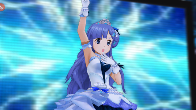 Woman dress screen blue background free wallpaper for desktop - medium preview image