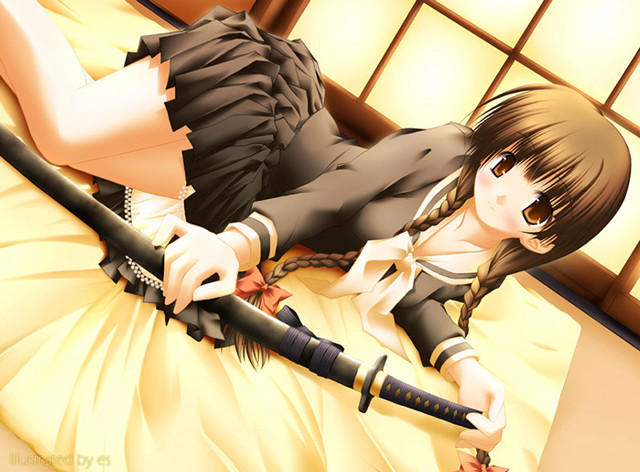 Chizuko yoshida anime sword bed free wallpaper for desktop - medium preview image
