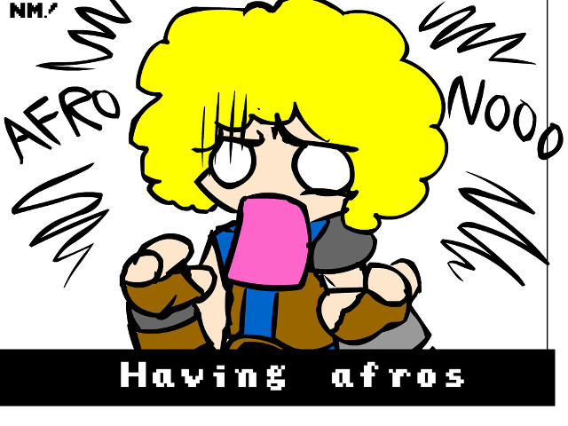 Blonde girl popsicle afro nooo free wallpaper for desktop - medium preview image