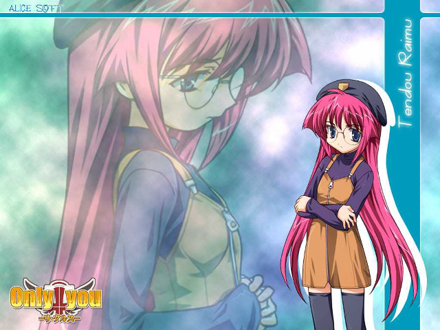 Pink haired girls hat glasses free wallpaper for desktop - medium preview image