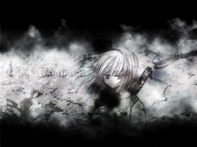 Alice prin ghost sword bw free wallpaper for desktop - medium preview image