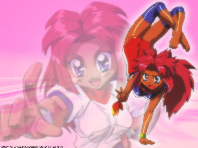 Falling girl pink background anime free wallpaper for desktop - medium preview image