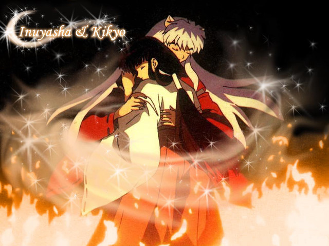Anime couple fireplace stars sparkles free wallpaper for desktop - medium preview image