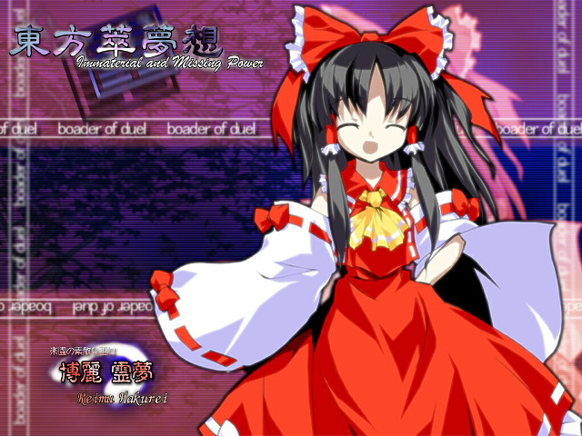 Red dress anime girl bow free wallpaper for desktop - medium preview image