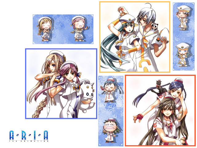 Anime girls sailor hats longhair free wallpaper for desktop - medium preview image