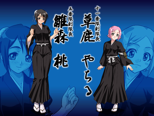 Anime2girls bluehair blackclothes browneyes pinkblush free wallpaper for desktop - medium preview image