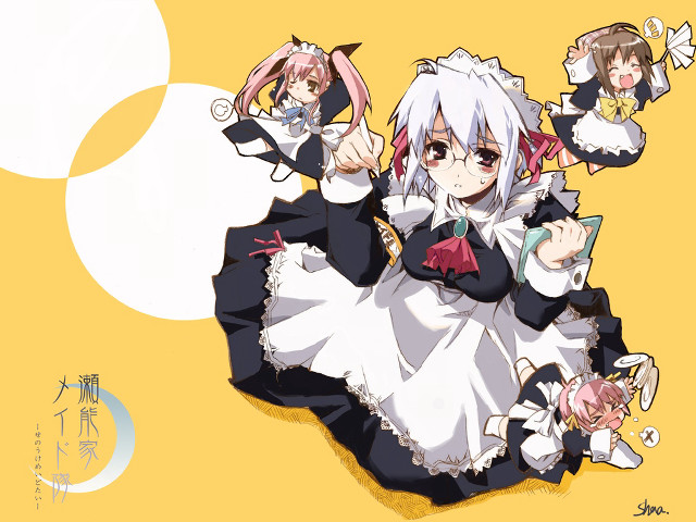 Anime couple yayoi moon maid free wallpaper for desktop - medium preview image
