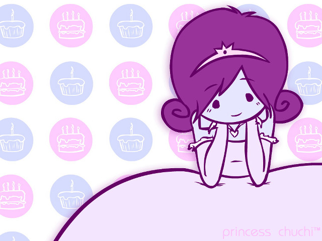 Cartoon girl table cake princess free wallpaper for desktop - medium preview image