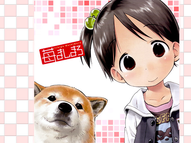 Girl dog checkered wallpaper chinese free wallpaper for desktop - medium preview image