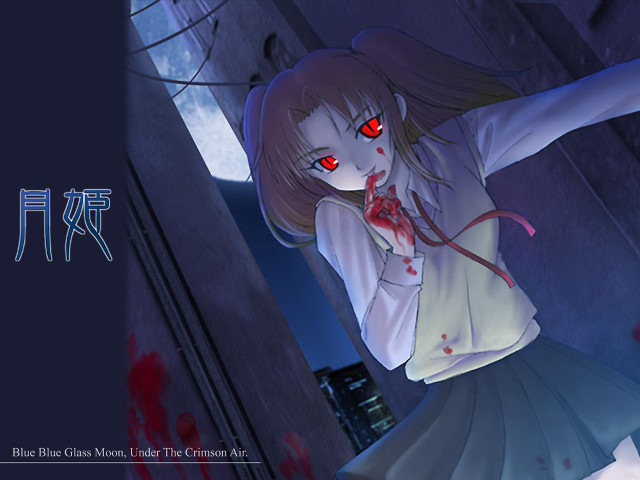 Red eyes girl blood alley free wallpaper for desktop - medium preview image