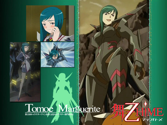 Blue haired woman sword green free wallpaper for desktop - medium preview image