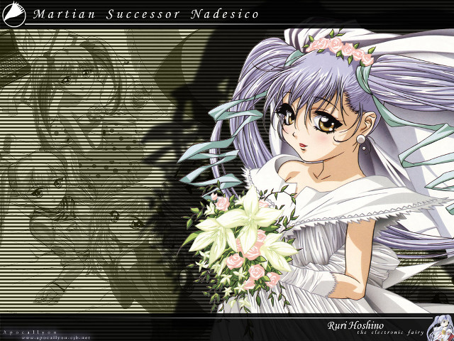 Wedding dress woman bouquet flowers free wallpaper for desktop - medium preview image