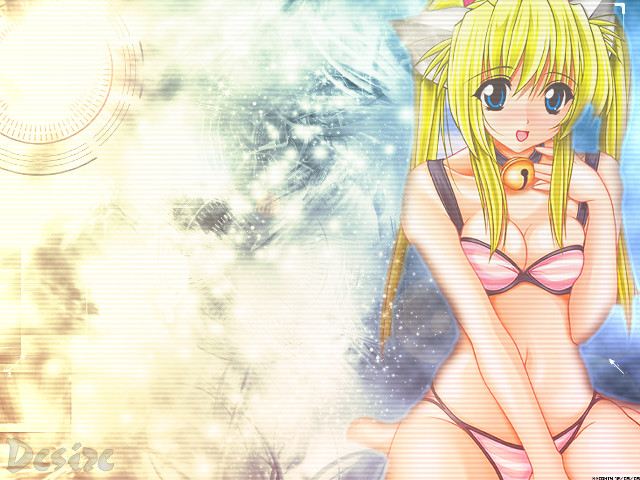 Cartoon girl bikini cloud anime free wallpaper for desktop - medium preview image