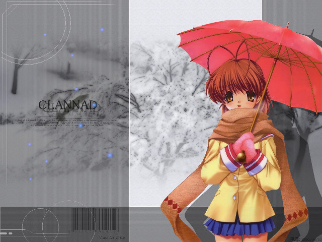 Girl umbrella snow heart apple free wallpaper for desktop - medium preview image