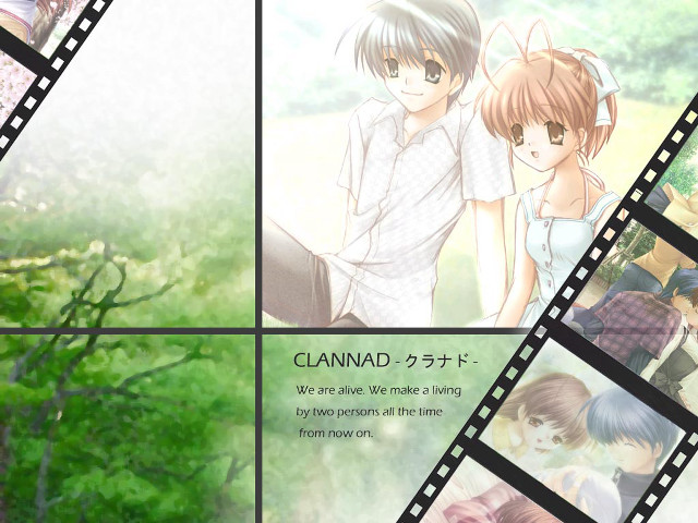 Clannad anime collage filmstrip nagisa free wallpaper for desktop - medium preview image