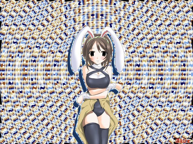 Cat girl anime bunny thighhighs free wallpaper for desktop - medium preview image