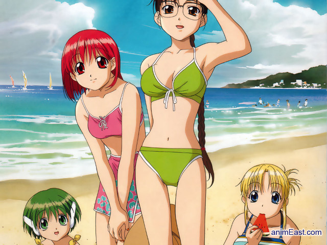 Beach group people ocean sky free wallpaper for desktop - medium preview image