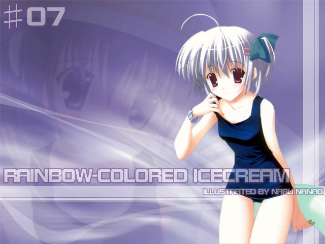 Girl bathing suit hat purple free wallpaper for desktop - medium preview image