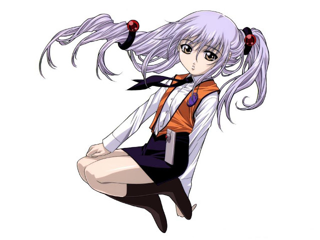 Girl long white hair crossed free wallpaper for desktop - medium preview image