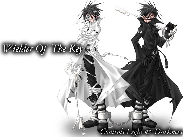 Anime characters swords gothic key free wallpaper for desktop - medium preview image