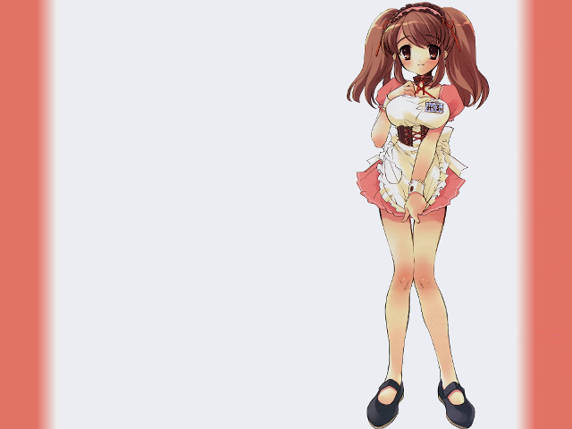 Girl short dress bow pink free wallpaper for desktop - medium preview image