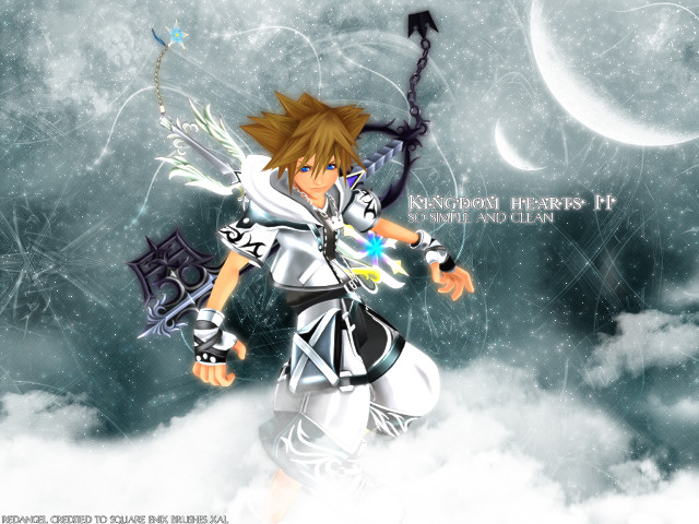 Anime sword cloud moon astronaut free wallpaper for desktop - medium preview image