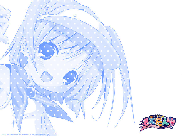Girl blueeyes bow polkadot manga free wallpaper for desktop - medium preview image