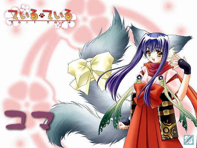 Anime girl purple hair cat #4 free wallpaper for desktop - medium preview image