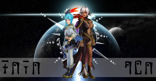 Anime characters space background planet #2 free wallpaper for desktop - medium preview image