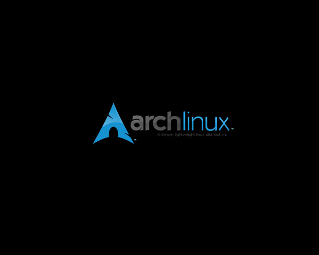 Black background blue logo arch free wallpaper for desktop - medium preview image