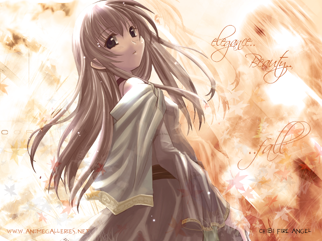 Girl longhair whitedress firebackground manga free wallpaper for desktop - medium preview image