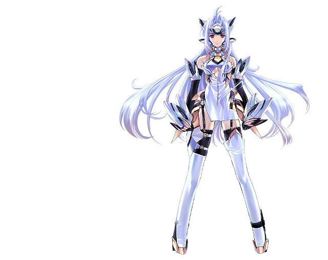 White haired woman sword android free wallpaper for desktop - medium preview image
