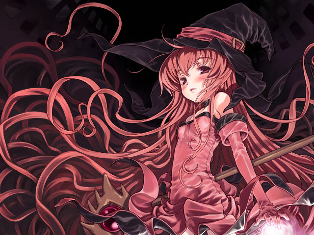 Witch magic woman fire hat free wallpaper for desktop - medium preview image