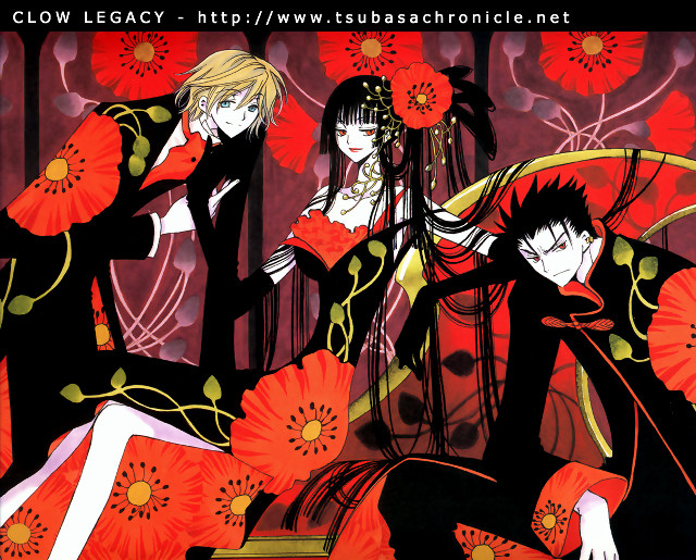 Anime gothic flowers kimono characters free wallpaper for desktop - medium preview image