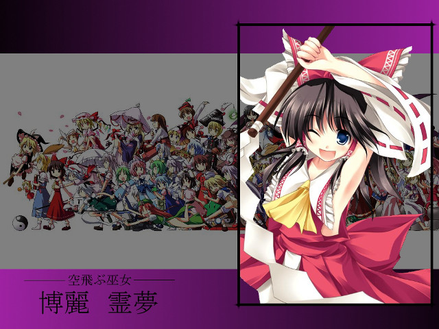 Anime character sword purple background free wallpaper for desktop - medium preview image