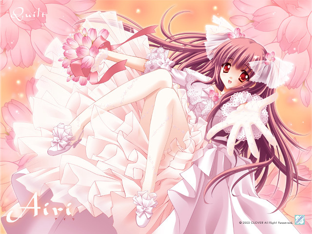 Girl white dress laying flowers free wallpaper for desktop - medium preview image