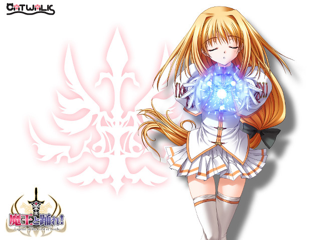 Anime girl glowing ball magic free wallpaper for desktop - medium preview image