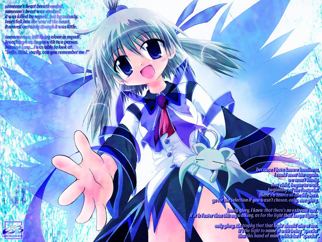 Chizuko yoshida anime blue white free wallpaper for desktop - medium preview image
