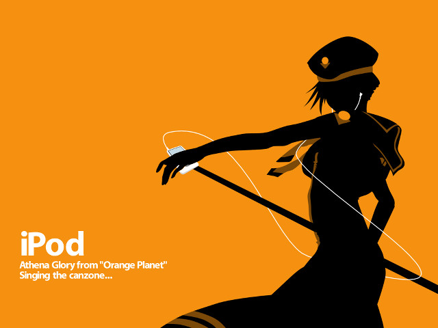 Woman hat stick orange sunset free wallpaper for desktop - medium preview image
