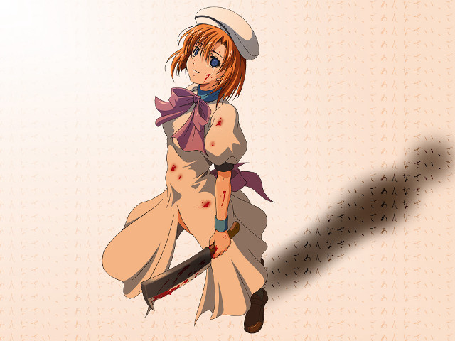 Woman hat knife blood shadow free wallpaper for desktop - medium preview image