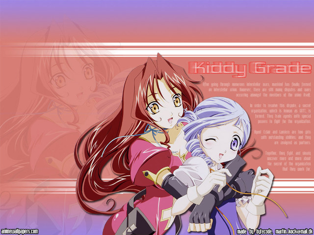 Anime girls hug pink purple free wallpaper for desktop - medium preview image