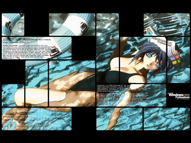 Woman bikini pool man ghost free wallpaper for desktop - medium preview image