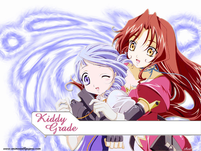 Kiddy grade anime girls hug free wallpaper for desktop - medium preview image
