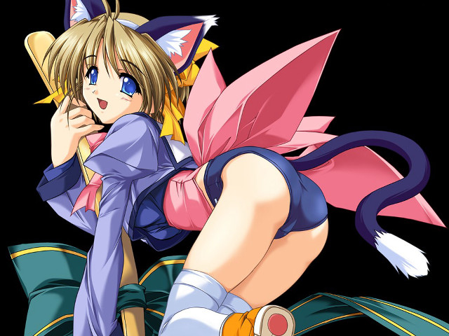 Cat costume anime illustration furry free wallpaper for desktop - medium preview image