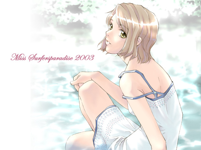 Alice prin white dress water free wallpaper for desktop - medium preview image