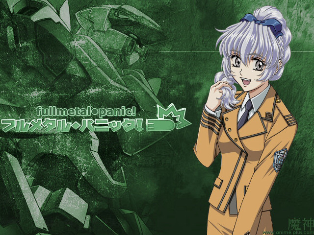 Anime girl yellow coat green free wallpaper for desktop - medium preview image